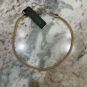 NWT J. Crew Herringbone Gold Chain Necklace - OS